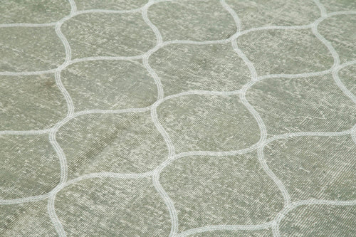 Geometric Carpet Gri Geometrik Pamuk Yün El Dokuma Halısı 189x299 Agacan