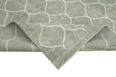 Geometric Carpet Gri Geometrik Pamuk Yün El Dokuma Halısı 189x299 Agacan