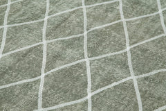 Geometric Carpet Gri Geometrik Pamuk Yün El Dokuma Halısı 166x275 Agacan