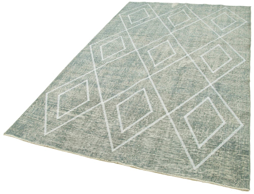 Geometric Carpet Gri Geometrik Pamuk Yün El Dokuma Halısı 150x253 Agacan