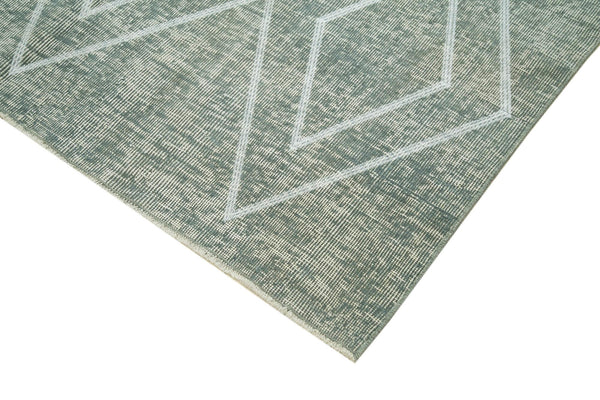 Geometric Carpet Gri Geometrik Pamuk Yün El Dokuma Halısı 150x253 Agacan