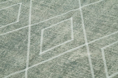 Geometric Carpet Gri Geometrik Pamuk Yün El Dokuma Halısı 150x253 Agacan