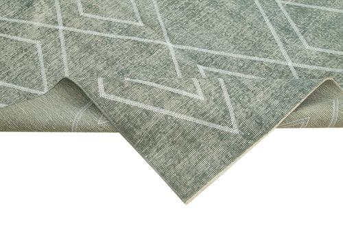 Geometric Carpet Gri Geometrik Pamuk Yün El Dokuma Halısı 150x253 Agacan