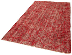 Geometric Carpet Kırmızı Geometrik Pamuk Yün El Dokuma Halısı 154x268 Agacan