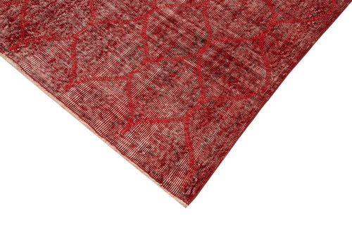 Geometric Carpet Kırmızı Geometrik Pamuk Yün El Dokuma Halısı 154x268 Agacan