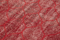 Geometric Carpet Kırmızı Geometrik Pamuk Yün El Dokuma Halısı 154x268 Agacan