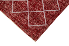 Geometric Carpet Kırmızı Geometrik Pamuk Yün El Dokuma Halısı 203x304 Agacan
