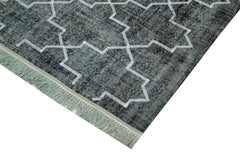 Geometric Carpet Siyah Geometrik Pamuk Yün El Dokuma Halısı 224x320 Agacan