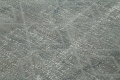 Geometric Carpet Gri Geometrik Pamuk Yün El Dokuma Halısı 153x208 Agacan