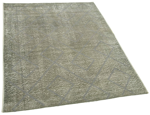 Geometric Carpet Gri Geometrik Pamuk Yün El Dokuma Halısı 116x154 Agacan