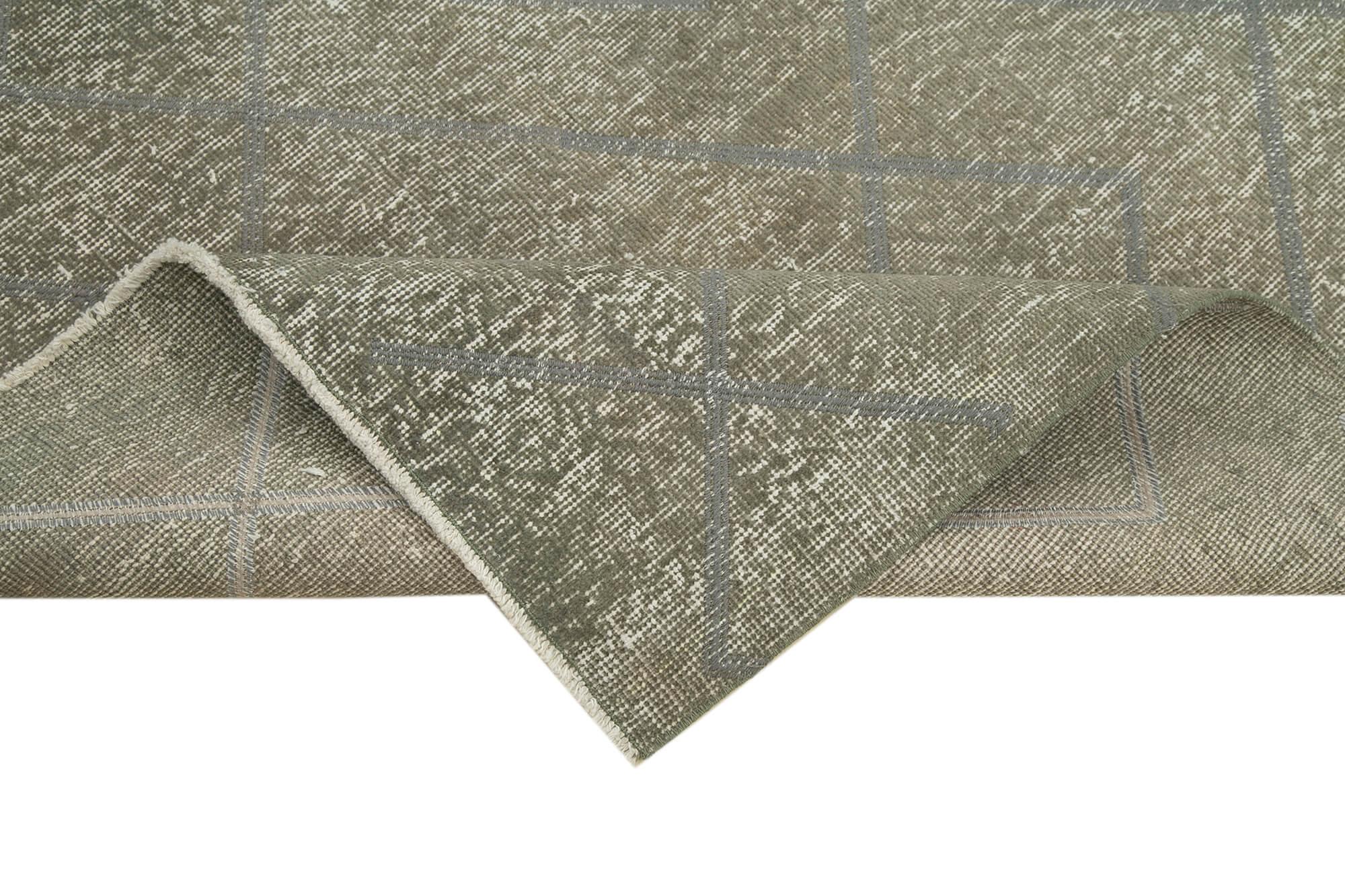 Geometric Carpet Gri Geometrik Pamuk Yün El Dokuma Halısı 116x154 Agacan