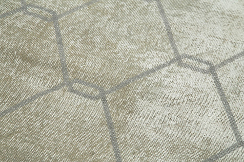 Geometric Carpet Gri Geometrik Pamuk Yün El Dokuma Halısı 114x209 Agacan