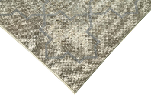 Geometric Carpet Gri Geometrik Pamuk Yün El Dokuma Halısı 93x187 Agacan