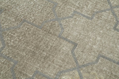 Geometric Carpet Gri Geometrik Pamuk Yün El Dokuma Halısı 93x187 Agacan