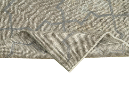 Geometric Carpet Gri Geometrik Pamuk Yün El Dokuma Halısı 93x187 Agacan