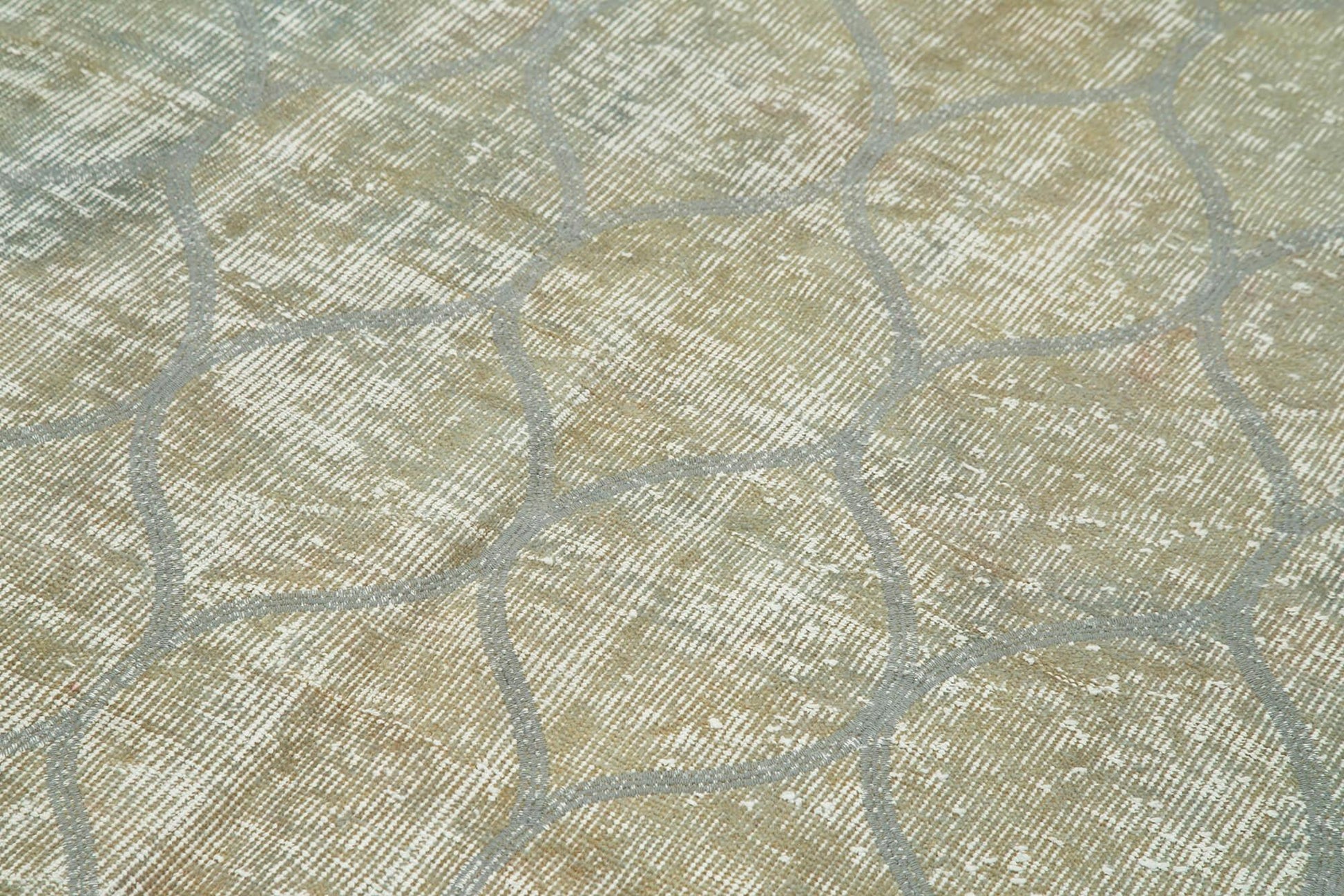Geometric Carpet Mavi Geometrik Pamuk Yün El Dokuma Halısı 155x236 Agacan