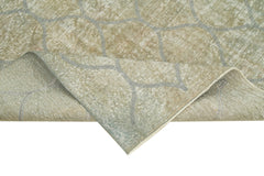 Geometric Carpet Mavi Geometrik Pamuk Yün El Dokuma Halısı 155x236 Agacan