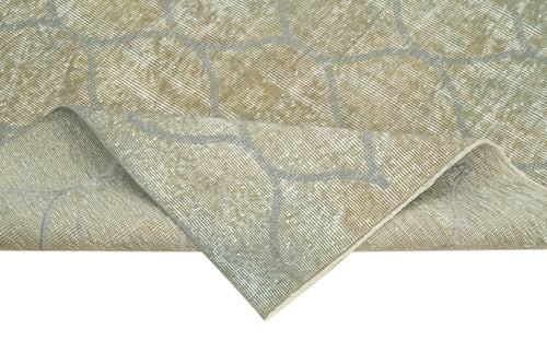 Geometric Carpet Mavi Geometrik Pamuk Yün El Dokuma Halısı 155x236 Agacan