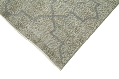 Geometric Carpet Gri Geometrik Pamuk Yün El Dokuma Halısı 112x186 Agacan