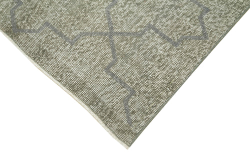 Geometric Carpet Gri Geometrik Pamuk Yün El Dokuma Halısı 112x186 Agacan