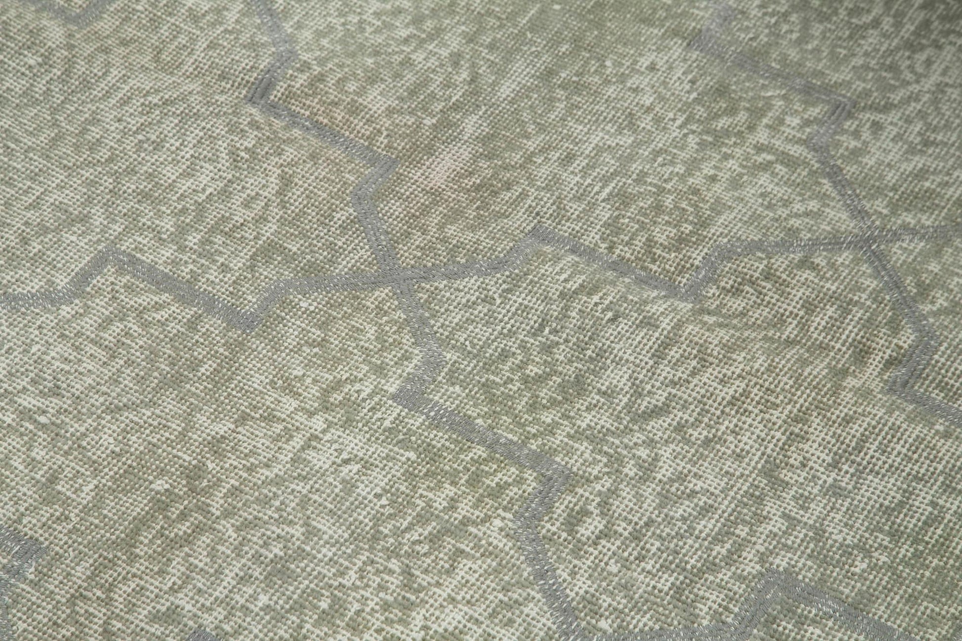 Geometric Carpet Gri Geometrik Pamuk Yün El Dokuma Halısı 112x186 Agacan