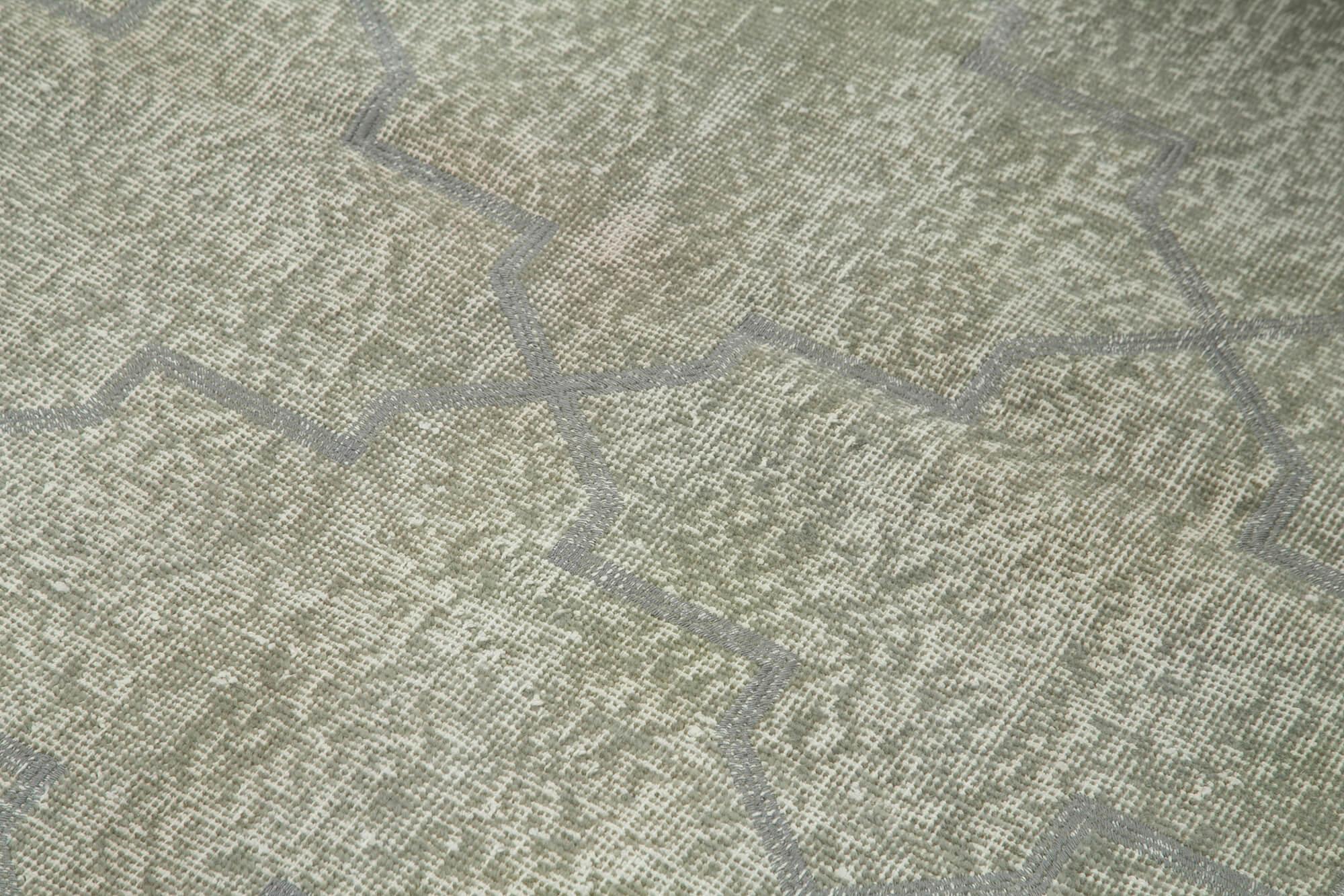 Geometric Carpet Gri Geometrik Pamuk Yün El Dokuma Halısı 112x186 Agacan