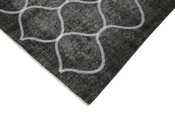 Geometric Carpet Siyah Geometrik Pamuk Yün El Dokuma Halısı 182x282 Agacan