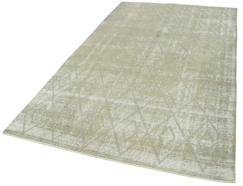 Geometric Carpet Gri Geometrik Pamuk Yün El Dokuma Halısı 152x250 Agacan