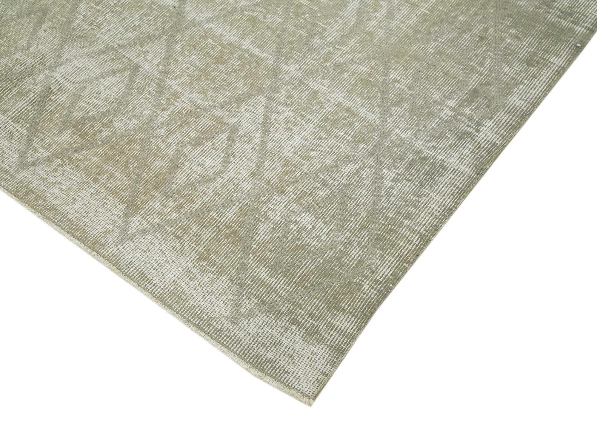 Geometric Carpet Gri Geometrik Pamuk Yün El Dokuma Halısı 152x250 Agacan