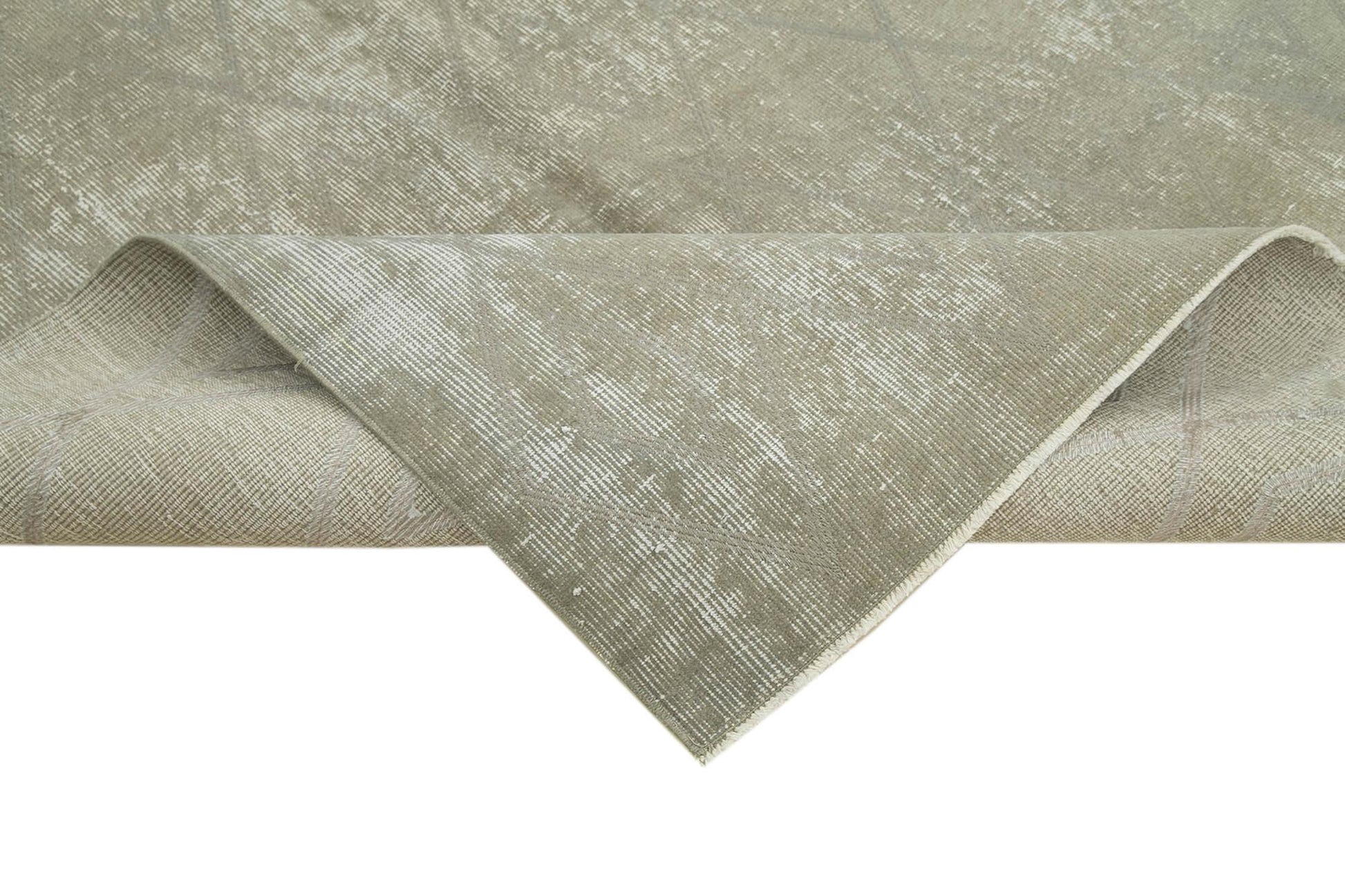Geometric Carpet Gri Geometrik Pamuk Yün El Dokuma Halısı 152x250 Agacan