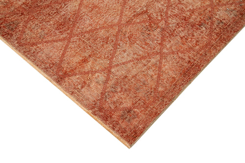 Geometric Carpet Turuncu Geometrik Pamuk Yün El Dokuma Halısı 160x264 Agacan