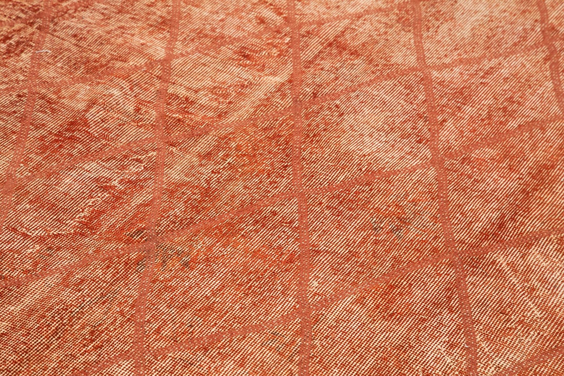 Geometric Carpet Turuncu Geometrik Pamuk Yün El Dokuma Halısı 160x264 Agacan