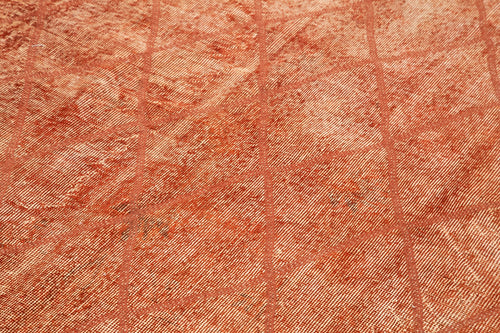 Geometric Carpet Turuncu Geometrik Pamuk Yün El Dokuma Halısı 160x264 Agacan