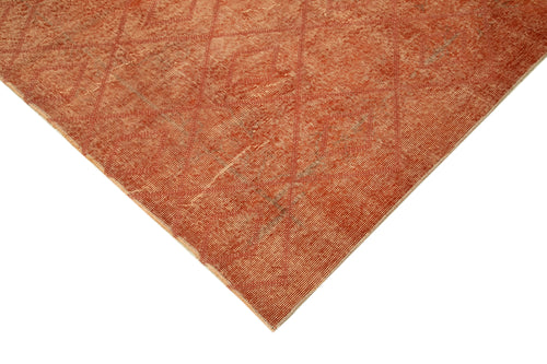 Geometric Carpet Turuncu Geometrik Pamuk Yün El Dokuma Halısı 205x299 Agacan