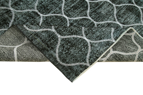 Geometric Carpet Siyah Geometrik Pamuk Yün El Dokuma Halısı 182x280 Agacan