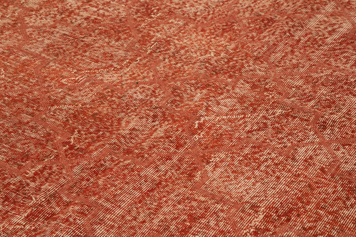 Geometric Carpet Turuncu Geometrik Pamuk Yün El Dokuma Halısı 204x305 Agacan