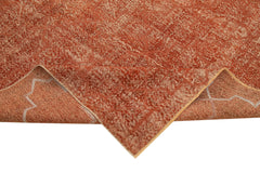 Geometric Carpet Turuncu Geometrik Pamuk Yün El Dokuma Halısı 204x305 Agacan