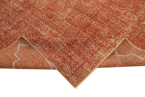 Geometric Carpet Turuncu Geometrik Pamuk Yün El Dokuma Halısı 204x305 Agacan