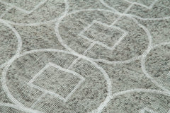 Geometric Carpet Gri Geometrik Pamuk Yün El Dokuma Halısı 152x247 Agacan