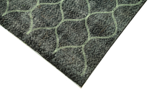 Geometric Carpet Siyah Geometrik Pamuk Yün El Dokuma Halısı 165x278 Agacan