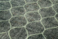 Geometric Carpet Siyah Geometrik Pamuk Yün El Dokuma Halısı 165x278 Agacan