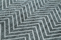 Geometric Carpet Siyah Geometrik Pamuk Yün El Dokuma Halısı 167x267 Agacan