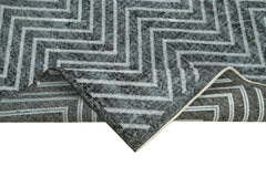 Geometric Carpet Siyah Geometrik Pamuk Yün El Dokuma Halısı 167x267 Agacan