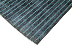 Geometric Carpet Siyah Geometrik Pamuk Yün El Dokuma Halısı 163x261 Agacan