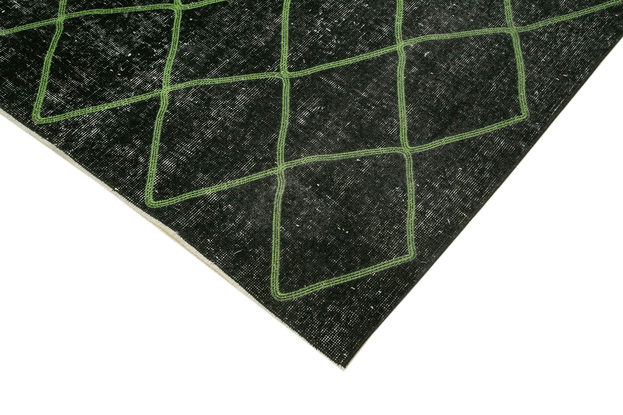 Geometric Carpet Siyah Geometrik Pamuk Yün El Dokuma Halısı 190x244 Agacan