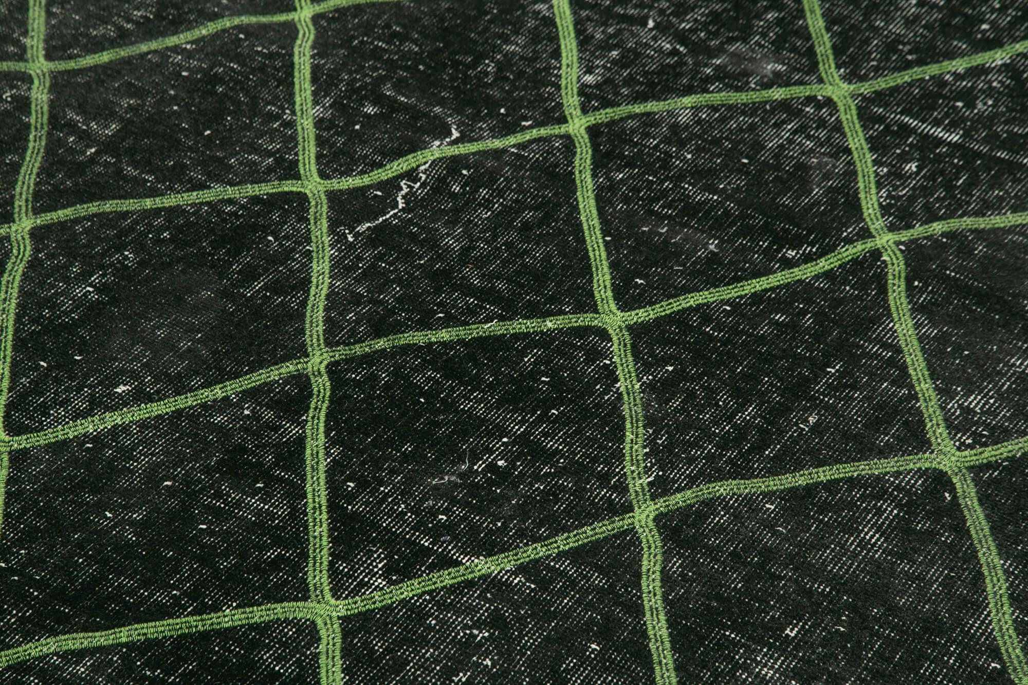 Geometric Carpet Siyah Geometrik Pamuk Yün El Dokuma Halısı 190x244 Agacan