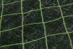 Geometric Carpet Siyah Geometrik Pamuk Yün El Dokuma Halısı 190x244 Agacan