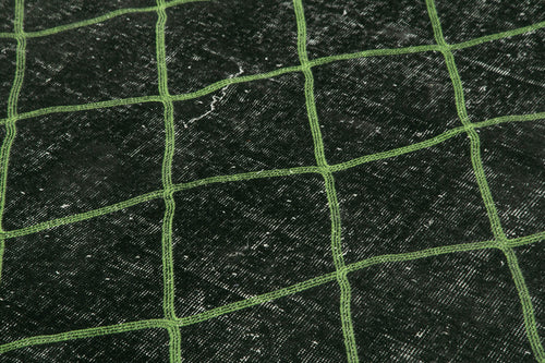 Geometric Carpet Siyah Geometrik Pamuk Yün El Dokuma Halısı 190x244 Agacan