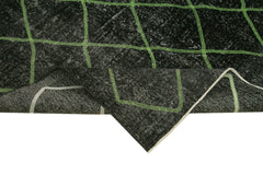 Geometric Carpet Siyah Geometrik Pamuk Yün El Dokuma Halısı 190x244 Agacan