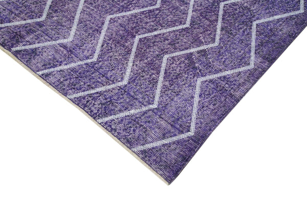 Geometric Carpet Mor Geometrik Pamuk Yün El Dokuma Halısı 177x287 Agacan